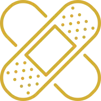 A black and yellow pattern with a cross in the middle.